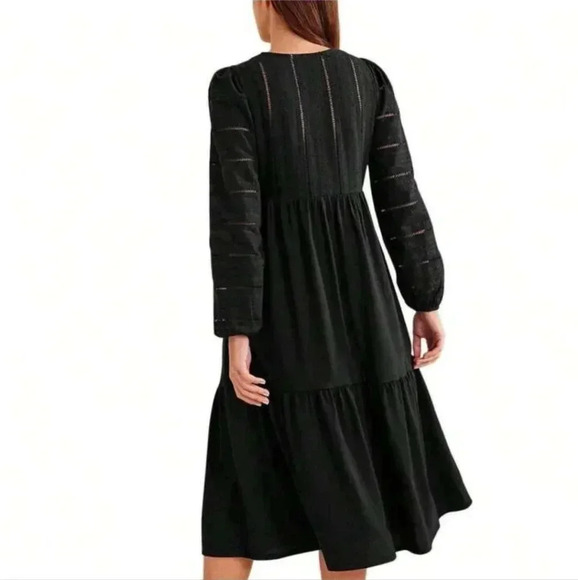 Boden Woven Mix Midi Jersey Dress - Picture 2 of 6